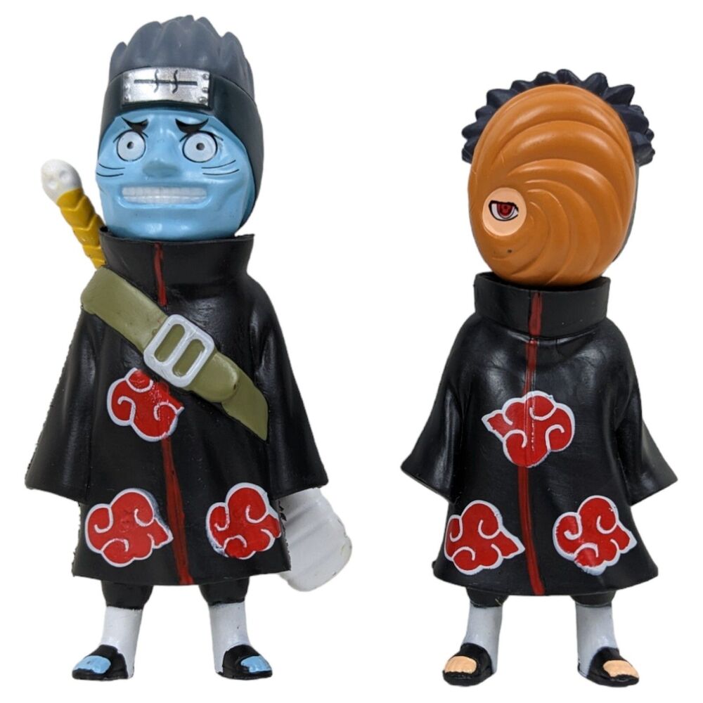Naruto Akatsuki Anime Mini Toy Figures (Lot of‎ 2) 4 inches tall